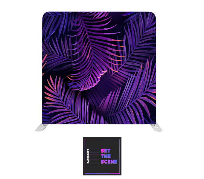 Purple Palm Pillowcase Backdrop Cover