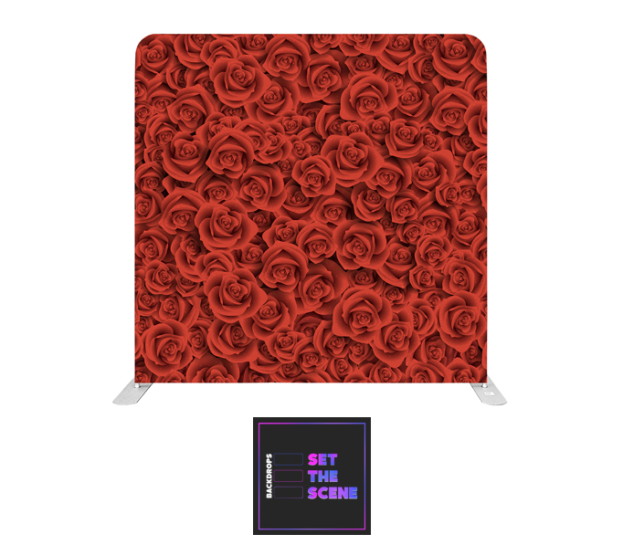 Red Roses Pillowcase Backdrop Cover