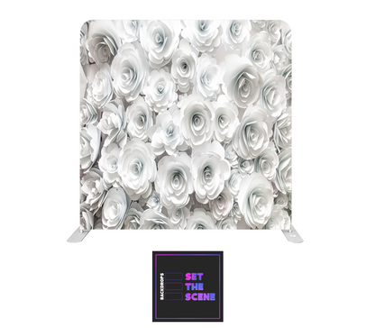 White Roses Pillowcase Backdrop Cover