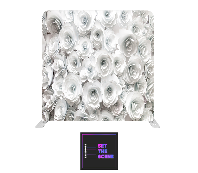 White Roses Pillowcase Backdrop Cover