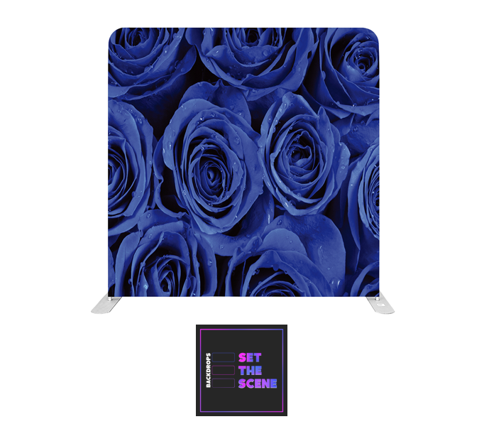Blue Rose Pillowcase Backdrop Cover
