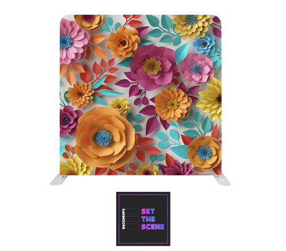 Colourful Flower Effect Pillowcase Backdrop Cover