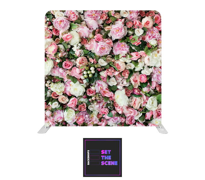 Flower Wall Effect Pillowcase Backdrop Cover