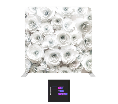 White Paper Flower Effect Pillowcase Backdrop Cover