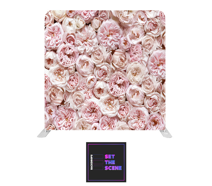 Pink Flower Wall Effect Pillowcase Backdrop Cover