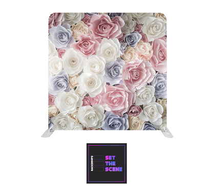 Flower Wall Effect Pillowcase Backdrop Cover
