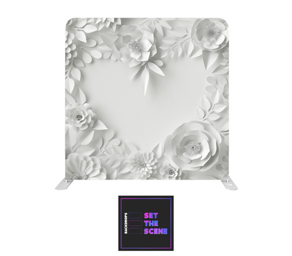 3D Paper Heart Pillowcase Backdrop Cover
