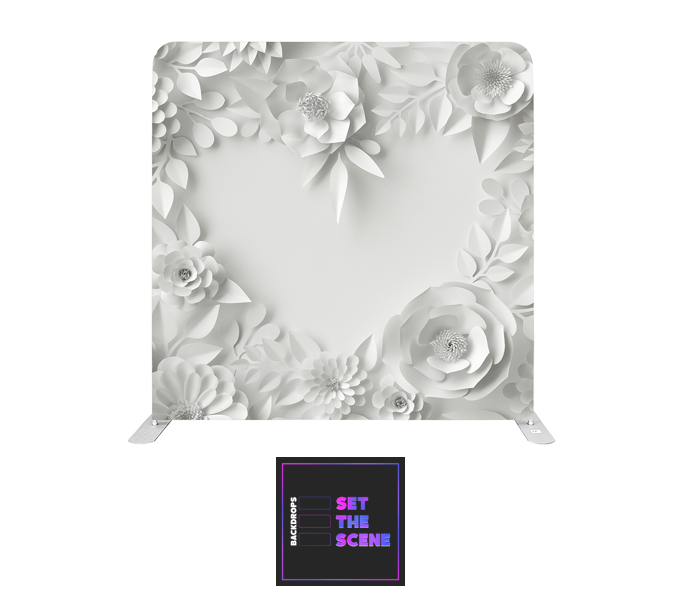 3D Paper Heart Pillowcase Backdrop Cover