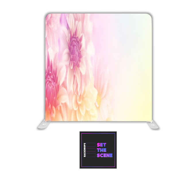 Pastel Flowers Pillowcase Backdrop Cover