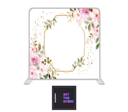 Floral Frame Pillowcase Backdrop Cover