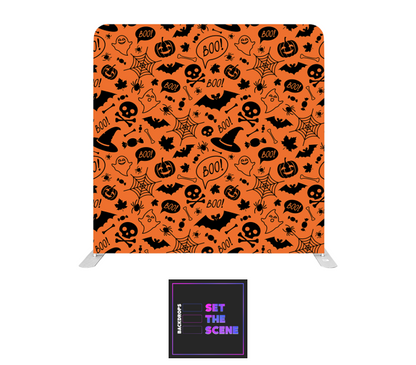 Halloween Doodles Pillowcase Backdrop Cover