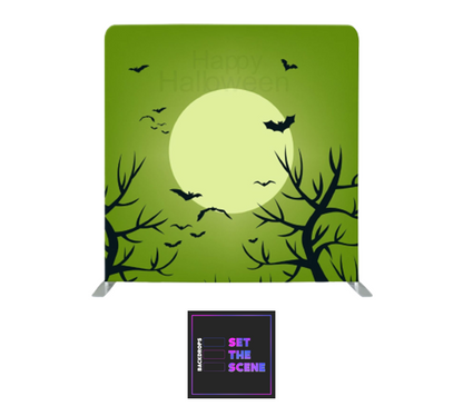 Green Halloween Pillowcase Backdrop Cover