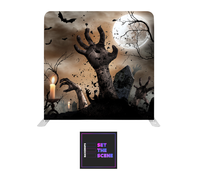 Graveyard Zombie Pillowcase Backdrop Cover