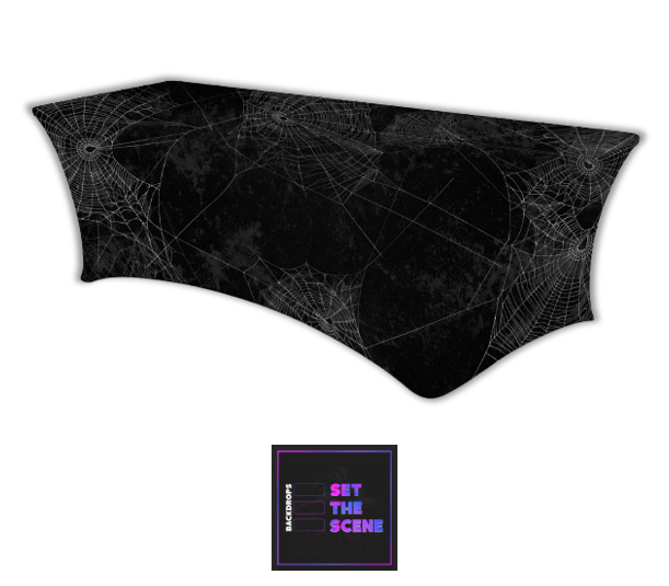 Halloween Cobwebs Lycra Table Cover
