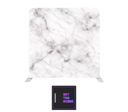White Marble Effect Pillowcase Backdrop Cover