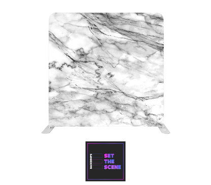 Grey Marble Effect Pillowcase Backdrop Cover