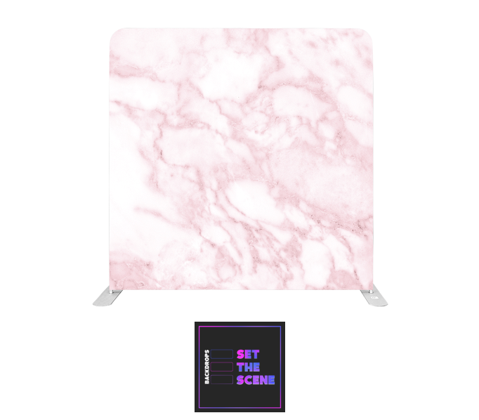 Pink Marble Effect Pillowcase Backdrop Cover