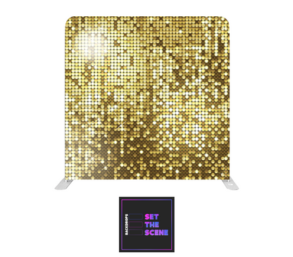 Gold Mirror Wall Effect Pillowcase Backdrop Cover