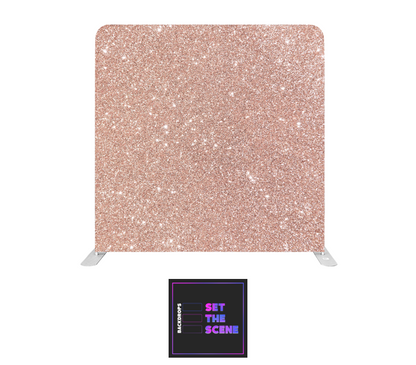 Pink Glitter Effect Pillowcase Backdrop Cover