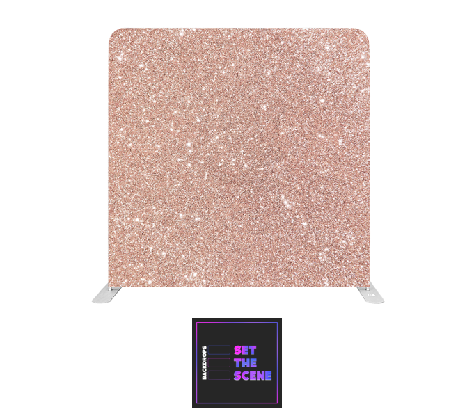 Pink Glitter Effect Pillowcase Backdrop Cover