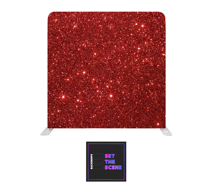 Red Glitter Effect Pillowcase Backdrop Cover