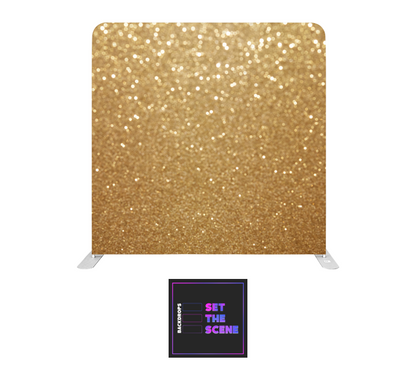 Gold Glitter Effect Pillowcase Backdrop Cover