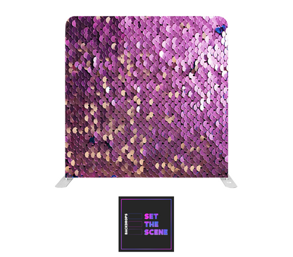 Pink Sequin Effect Pillowcase Backdrop Cover
