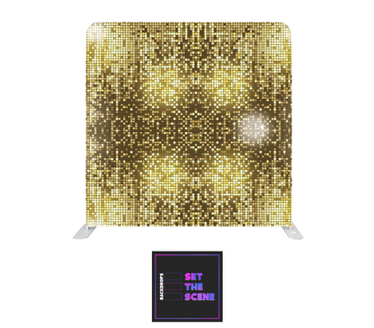 Golden Mirror Wall Effect Pillowcase Backdrop Cover