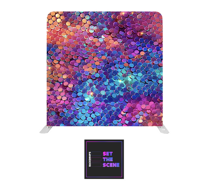 Mermaid Sequin Effect Pillowcase Backdrop Cover