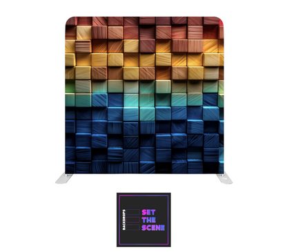 Large 3D Colour Block Effect Pillowcase Backdrop Cover