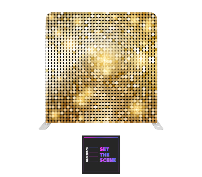 Gold Mosaic Effect Pillowcase Backdrop Cover