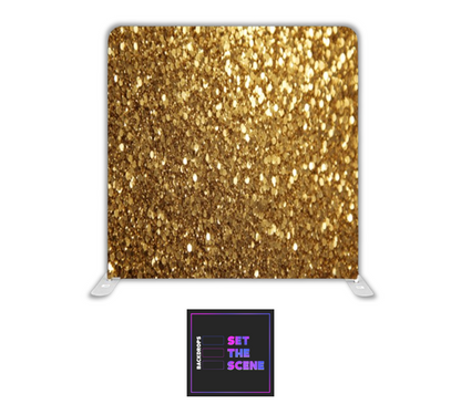 Gold Glitter Effect Pillowcase Backdrop Cover