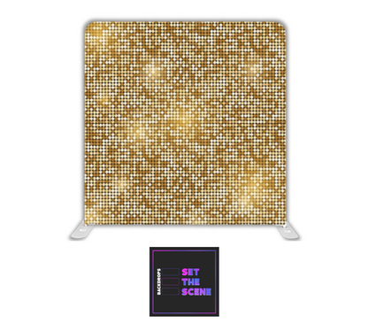 Gold Mirror Wall Effect Pillowcase Backdrop Cover