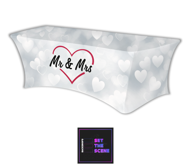 Mr & Mrs Lycra Table Cover