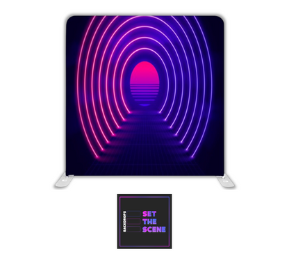 Neon Circle Pillowcase Backdrop Cover