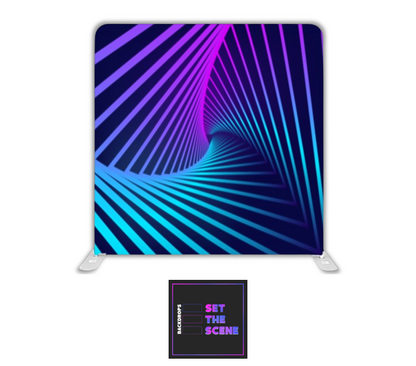 Neon Sprial Pillowcase Backdrop Cover