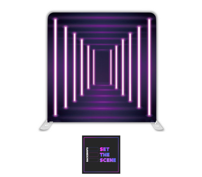 Narrow Neon Pillowcase Backdrop Cover