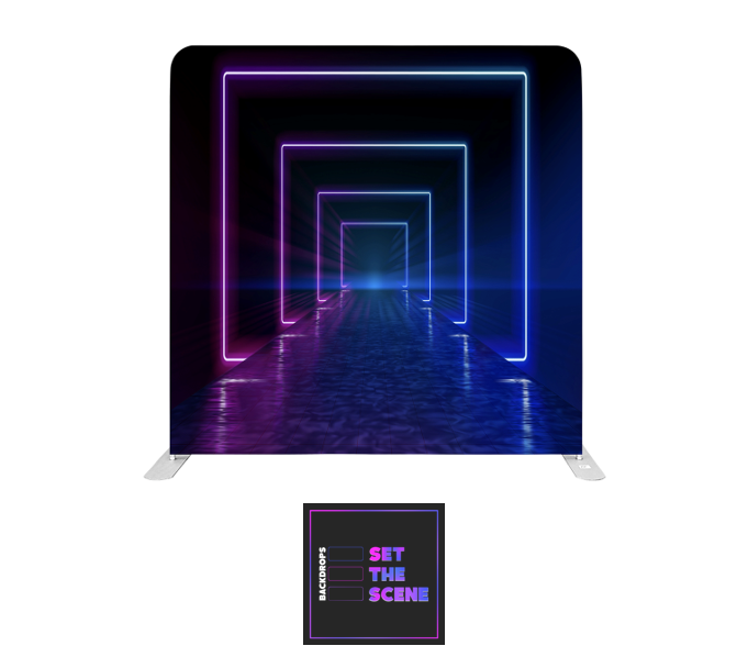 Neon Corridor Pillowcase Backdrop Cover