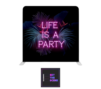 Life Is A Party Pillowcase Backdrop Cover