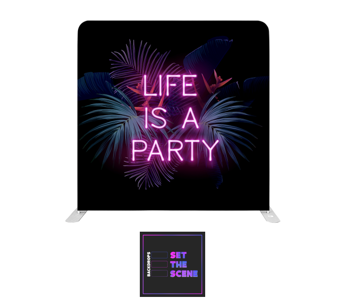 Life Is A Party Pillowcase Backdrop Cover