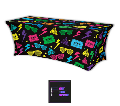 Retro 80's Lycra Table Cover