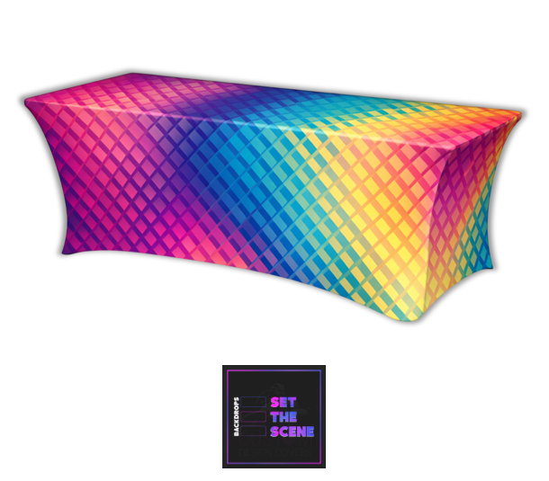 Retro Colour Lycra Table Cover