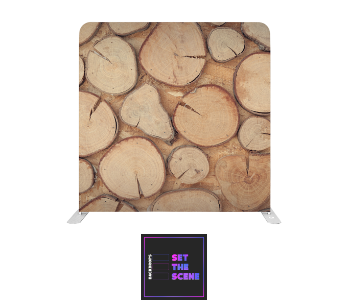 Log Slices Pillowcase Backdrop Cover