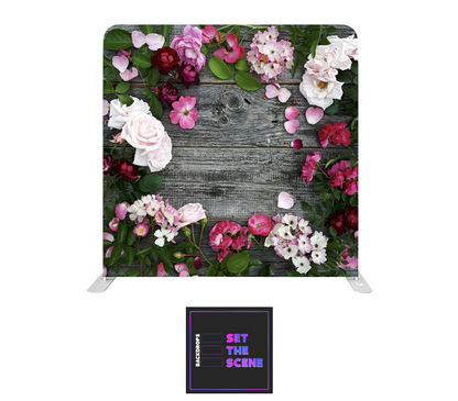 Floral Rustic Effect Pillowcase Backdrop Cover