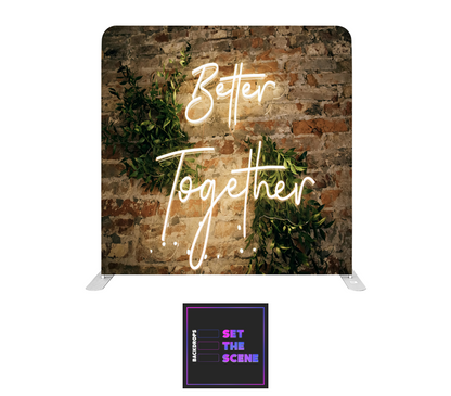 Better Together Neon Effect Pillowcase Backdrop Cover