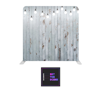 Cool White on Weathered Rustic Effect Pillowcase Backdrop Cover