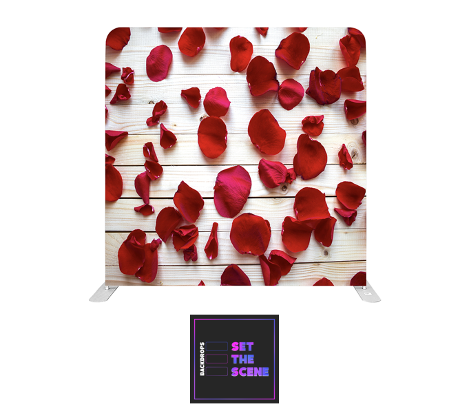 Petals on Rustic Effect Pillowcase Backdrop Cover
