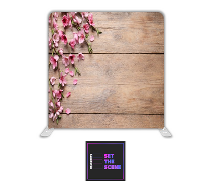 Sakura Tree Blossoms on Rustic Pillowcase Backdrop Cover