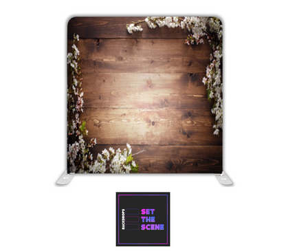 Flowers on Rustic Pillowcase Backdrop Cover