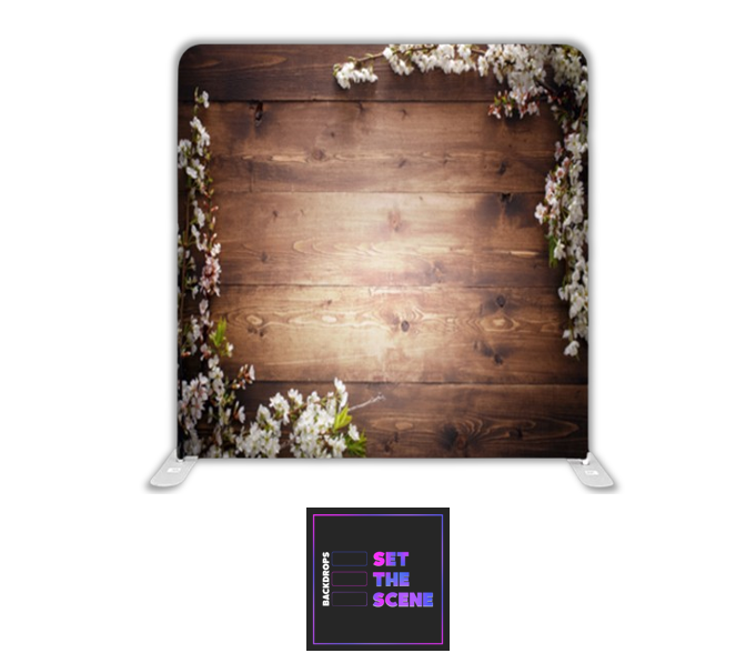 Flowers on Rustic Pillowcase Backdrop Cover